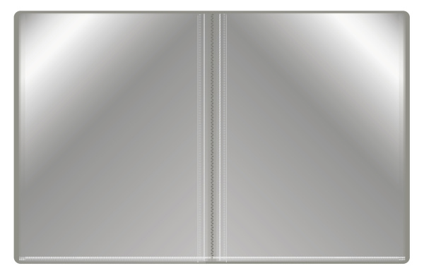 Папка с 40 прозр.вклад. Бюрократ -BPV40GREY A4 пластик 0.65мм торц.карм с бум. встав серый