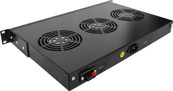 Блок 3-х вентиляторов TWT (TWT-CBB-FANB3-RACK-T) 19". с подшипниками. с термостатом. 1U