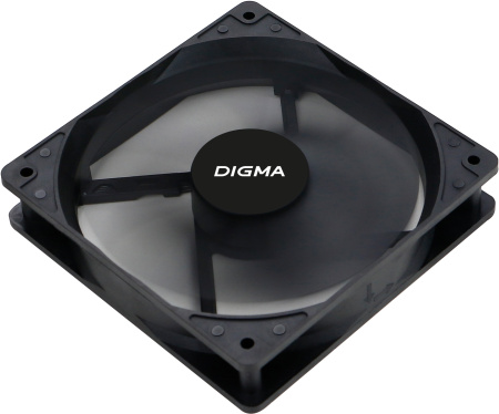Вентилятор для корпуса Digma DFAN-120-7 120х120x25 черный 3-pin 4-pin (Molex) 23дБ Ret