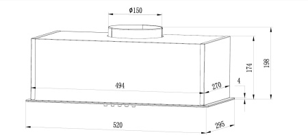 Вытяжка каминная Weissgauff Vetta 850 черный управление: кнопочное (1 мотор)