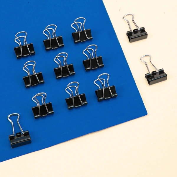 Зажимы Deli EZ62 металл 41мм черный (упак.:12шт) картонная коробка