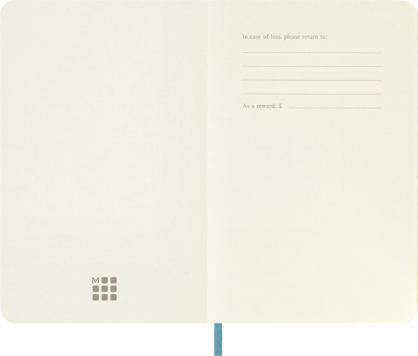 Блокнот Moleskine CLASSIC SOFT QP611B35 Pocket 90x140мм 192стр. линейка мягкая обложка голубой