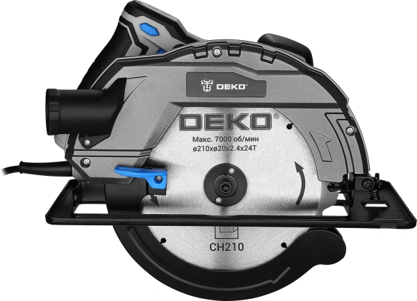 Циркулярная пила (дисковая) Deko CSDK-2500 PRO 2500Вт (ручная) D диска.:210мм (085-1153)