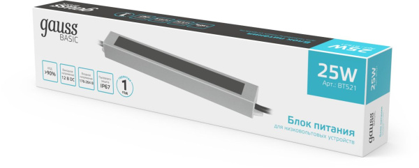 Блок питания Gauss Basic для лен.светод. серый (BT521)