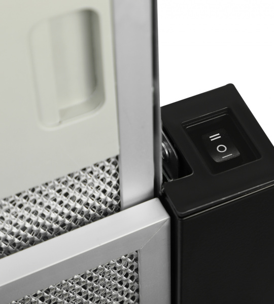 Вытяжка встраиваемая Hyundai HBH 6230 BK черный управление: кулисные переключатели (1 мотор)