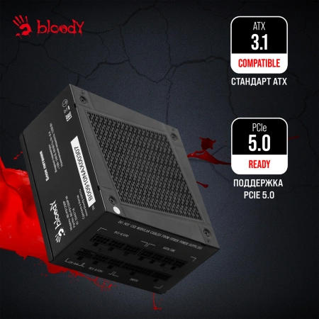 Блок питания Bloody ATX 1250W BD-PS1250P 80+ platinum (20+4pin) APFC 140mm fan 12xSATA Cab Manag RTL