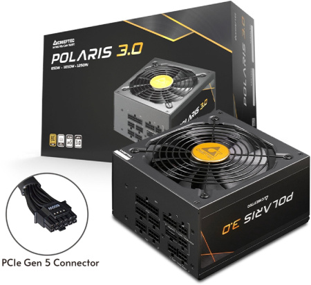Блок питания Chieftec ATX 850W Polaris PPS-850FC-A3 80+ gold (20+4pin) APFC 135mm fan 12xSATA Cab Manag RTL