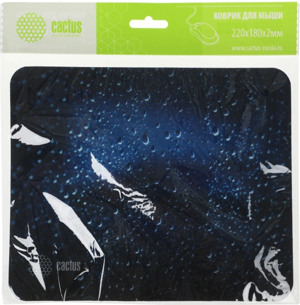 Коврик для мыши Cactus Water Drops рисунок 220x180x2мм (CS-MPC-P05XS)