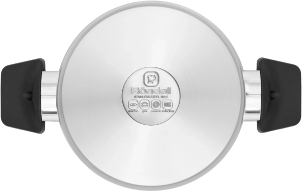 Кастрюля Rondell Strike RDS-715 4.8л. d=24см (с крышкой) стальной