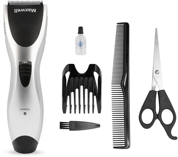 Машинка для стрижки Maxwell MW-2103 серебристый (насадок в компл:1шт)