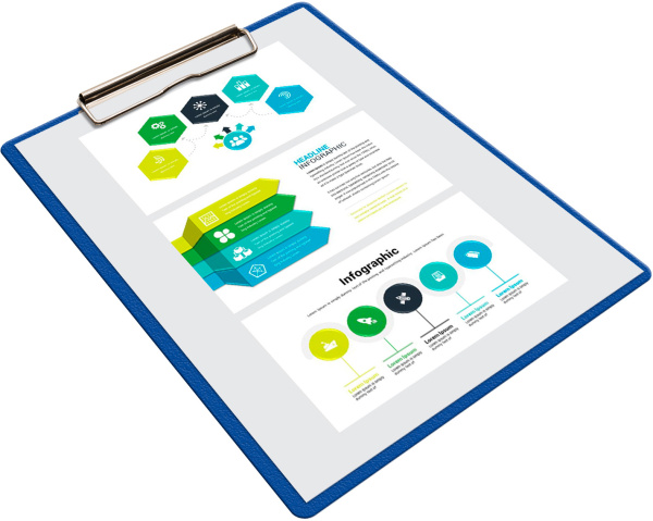 Папка-планшет Buro -PD6003/BLUE A4 пластик 1мм синий