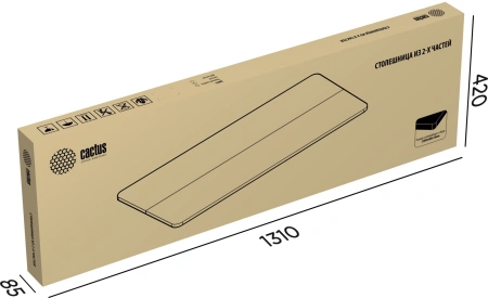 Столешница Cactus CS-TD2-WT 120x60x1.8см белый