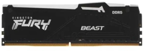 Память DDR5 32Gb 5200MHz Kingston KF552C40BBA-32 Fury Beast Black RGB RTL Gaming PC5-41600 CL40 DIMM 288-pin 1.25В dual rank с радиатором Ret