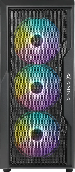 Корпус Azza Fighter черный без БП ATX 4x120mm 2x140mm 2xUSB2.0 1xUSB3.0 audio bott PSU