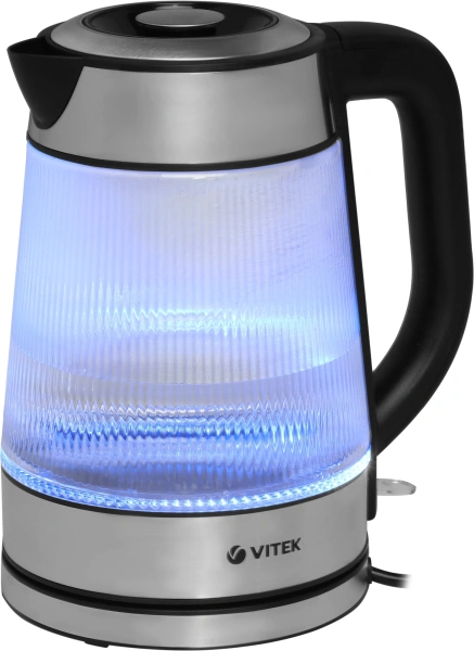 Чайник электрический Vitek VT-7017 1.8л. 2200Вт прозрачный корпус: стекло