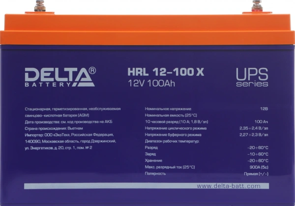 Батарея для ИБП Delta HRL 12-100 X 12В 100Ач