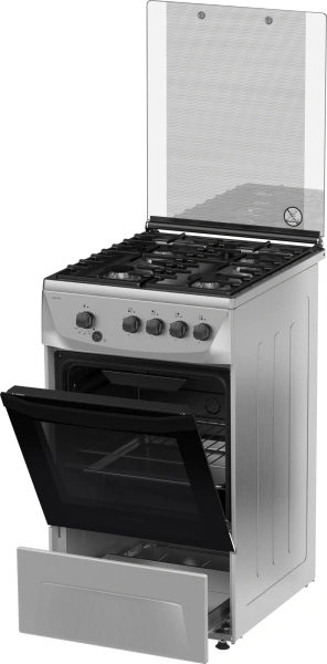 Плита Газовая Darina 1D1 GM 241 014 Х нержавеющая сталь реш.чугун