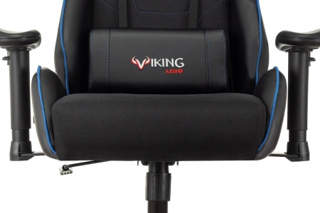 Кресло игровое Zombie VIKING 4 AERO черный/синий текстиль/эко.кожа с подголов. крестов. пластик