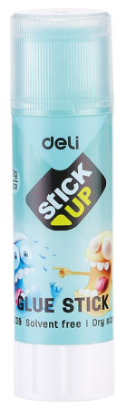 Клей-карандаш Deli EA20900 21гр корп.ассорти/прозрачный дисплей картонный детский Stick UP