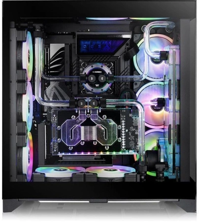 Корпус Thermaltake CTE E600MX Hydrangea Blue черный без БП E-ATX 11x120mm 4x140mm 2xUSB3.0 audio bot