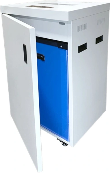 Шредер Office Kit S1650 3,9х35 белый (секр.P-4)/фрагменты/35лист./165лтр./скрепки/скобы/пл.карты/CD