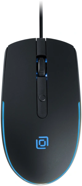 Мышь Оклик 100M черный оптическая 1600dpi USB для ноутбука 4but (1909417)