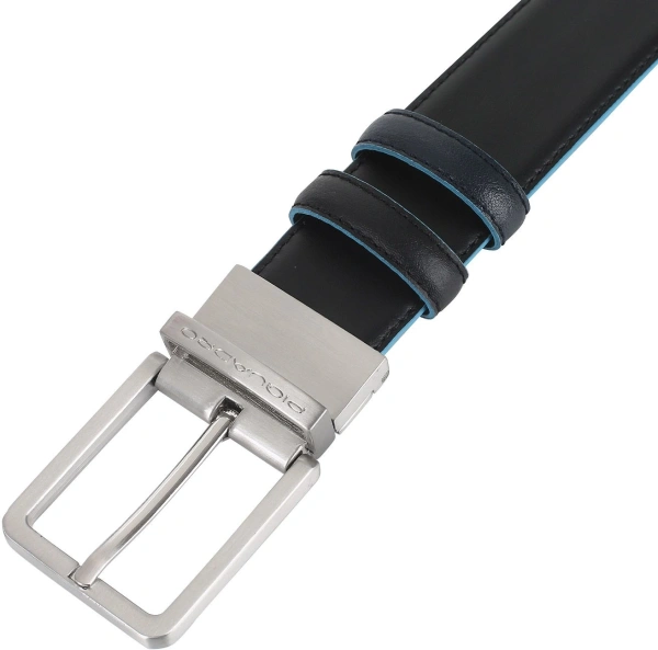 Ремень мужской Piquadro Blue Square CU2619B2/NBLU2 черный/синий натур.кожа