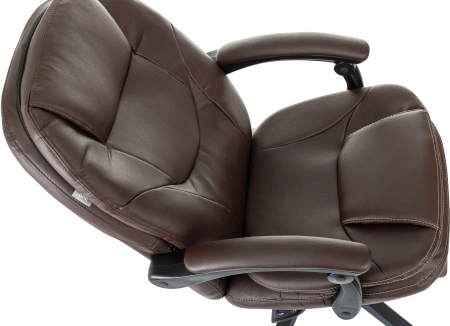 Кресло руководителя Бюрократ CH-868N-BF коричневый эко.кожа крестов. пластик подст.для ног