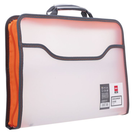 Папка-портфель Deli E38129 1 отдел. A4 полипропилен 0.65мм ассорти