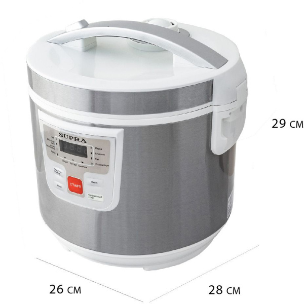 Мультиварка Supra MCS-4115 5л 900Вт серебристый/белый