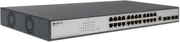 Коммутатор Origo OS3228P/370W OS3228P/370W/A1A (L3) 24x1Гбит/с 4SFP+ 24PoE+ 370W управляемый