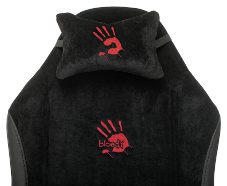 Кресло игровое A4Tech Bloody GC-450 черный текстиль/эко.кожа с подголов. крестов. металл черный