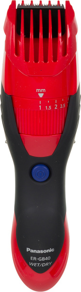 Машинка для стрижки Panasonic ER-GB40 красный/синий (насадок в компл:1шт)