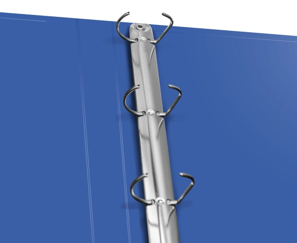 Папка на 4-х D-кольцах Бюрократ -0840/4DBLU A4 пластик 0.8мм кор.40мм внутр. с вставкой синий