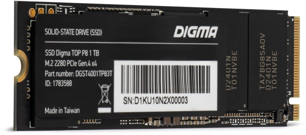 Накопитель SSD Digma PCI-E 4.0 x4 1Tb DGST4001TP83T Top P8 M.2 2280