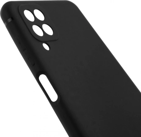 Чехол (клип-кейс) BoraSCO для Samsung Galaxy A12 черный (матовый) (39790)