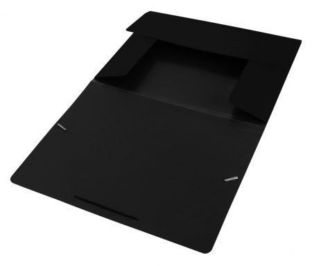 Папка на резинке Бюрократ DeLuxe DL510BLCK A4 пластик кор.30мм 0.7мм черный