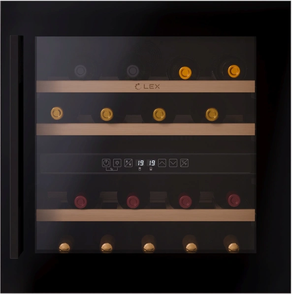 Винный шкаф Lex LWD6036BL dual zone 1-нокамерн. черный стекло (CHAT500007)
