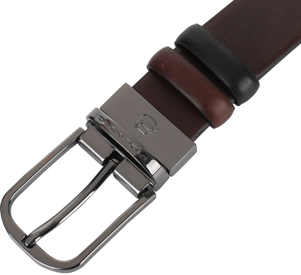 Ремень мужской Piquadro Black Square CU4877B3/TMN коричневый/черный натур.кожа