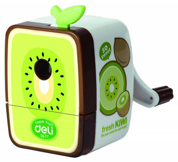 Точилка для карандашей механическая Deli E0671 Blooming 1 отверстие пластик ассорти