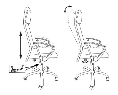 Кресло руководителя Бюрократ KB-6N темно-серый TW-04 TW-12 сетка/ткань с подголов. крестов. металл хром