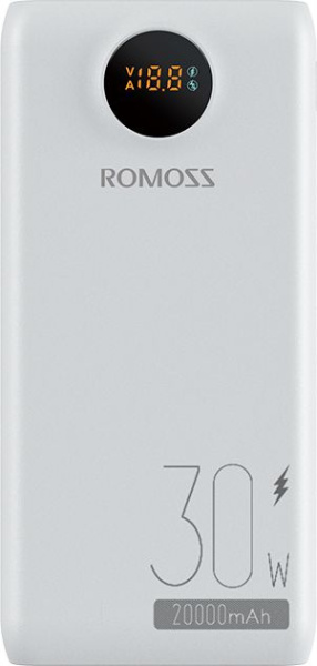 Мобильный аккумулятор Romoss PowerBank SW20S Pro 20000mAh QC3.0 30W 5A белый (1746355)
