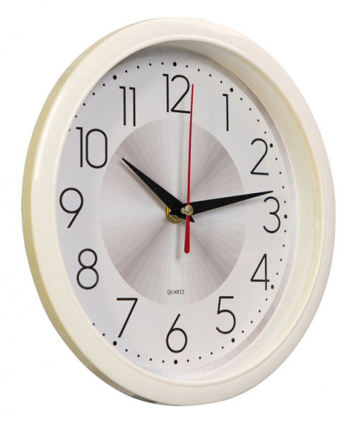 Часы настенные аналоговые Бюрократ WallC-R69P D22см белый (WALLC-R69P22/WHITE)