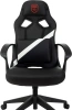 Кресло игровое Zombie 300 черный/белый эко.кожа крестов. пластик
