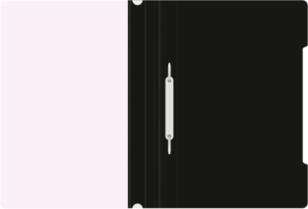 Папка-скоросшиватель Бюрократ -PS20BLCK A4 прозрач.верх.лист пластик черный 0.12/0.16