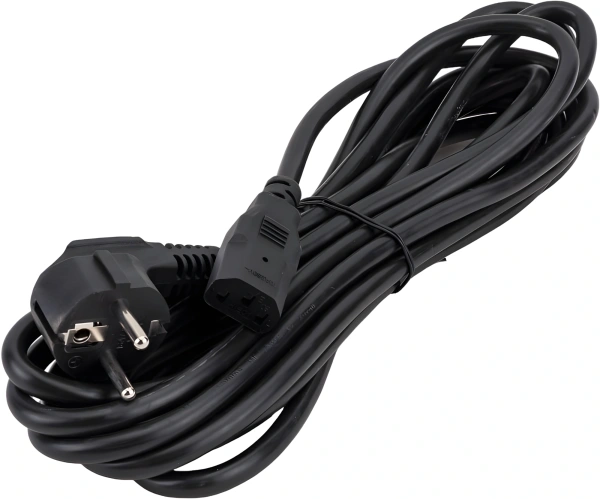 Шнур питания ITK PC-C13D-5M C13-Schuko проводник.:3x1.5мм2 5м 230В 10А (упак.:1шт) черный