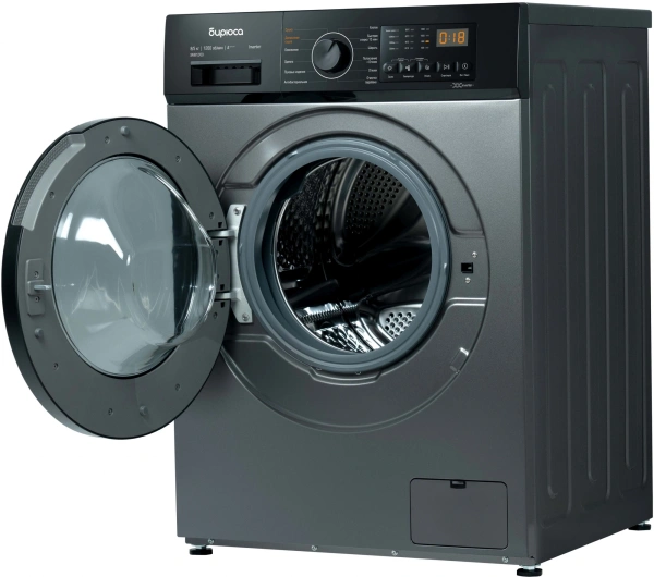 Стиральная машина Бирюса WMD-SM812/03 M класс: A+++ загр.фронтальная макс.:8кг (с сушкой) черный инвертер