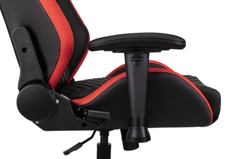 Кресло игровое Knight Neon черный/красный соты эко.кожа с подголов. крестов. металл