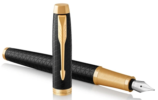 Ручка перьев. Parker IM Premium F323 (CW1931646) Black GT F сталь нержавеющая подар.кор.