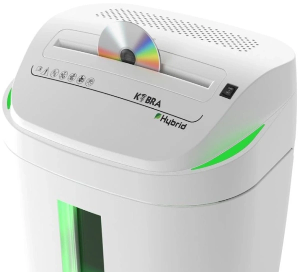 Шредер Kobra C4-Hybrid E/S серый (секр.P-4)/перекрестный/15лист./40лтр./скрепки/скобы/пл.карты/CD